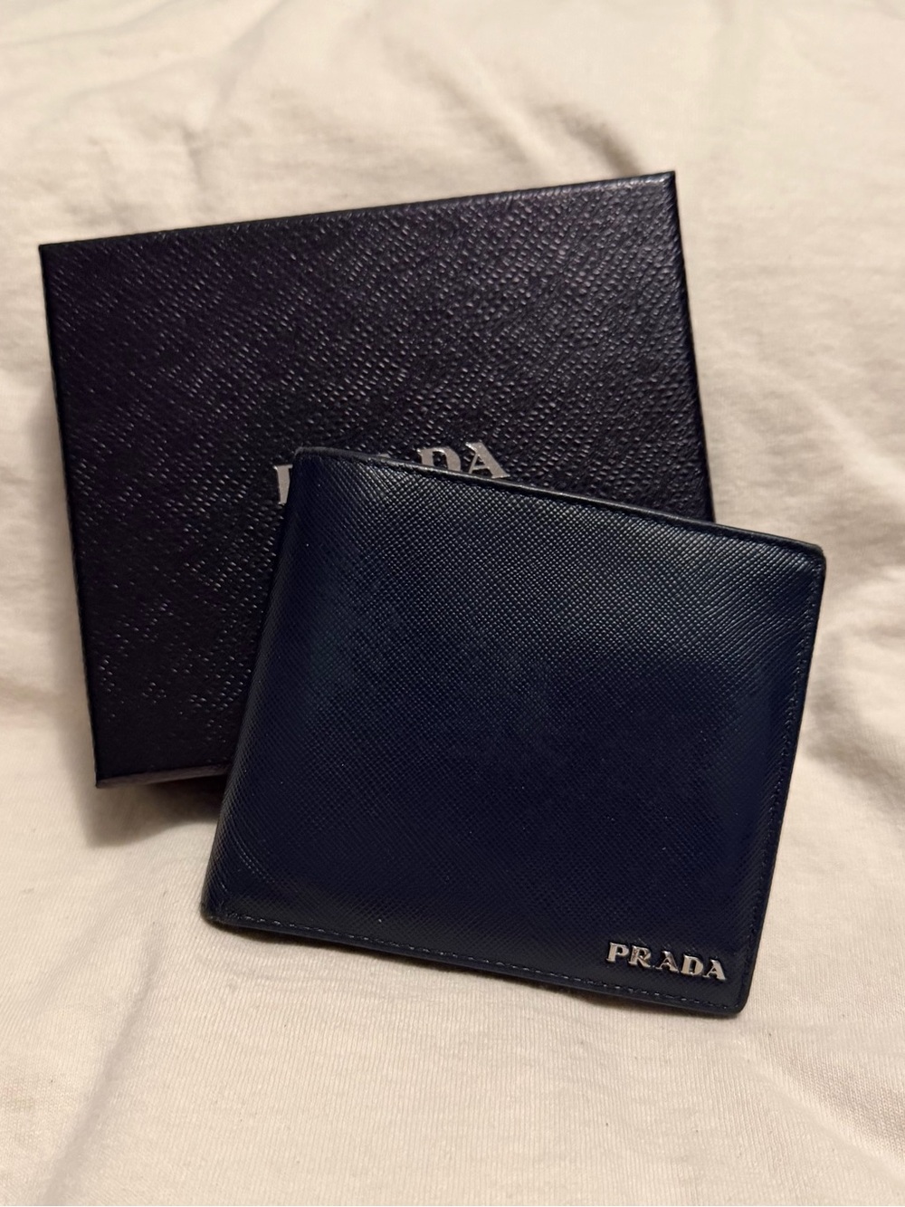 Prada Saffiano Leather + Silk Wallet
